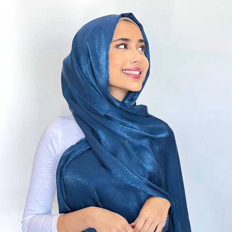 Donne musulmane Hijab Chiffon pizzo testa avvolgere sciarpa scialle Turba foulard moda semplice scialli Hijab islamici