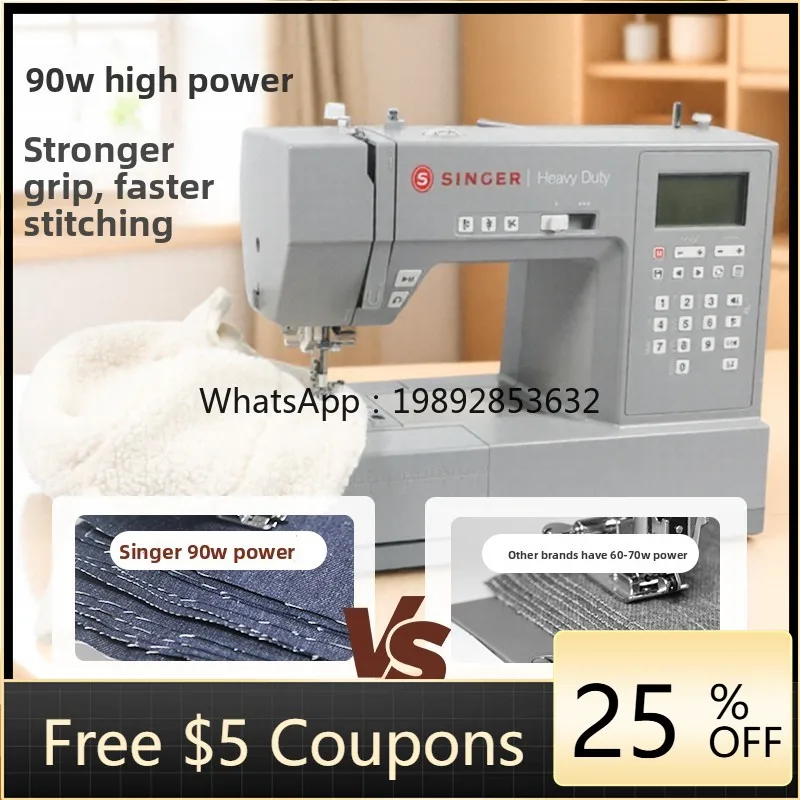 

Electric Household Sewing Machine Fully Automatic Multi-Function for Thin and Thick Fabrics Electronic Desktop Sewing