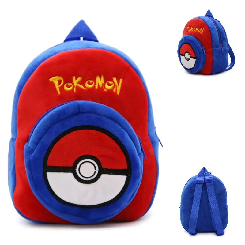 Pokemon Pikachu Poke Ball Cartoon Anime Figure Plush Toys Baby Backpack Schoolbag Children\'s Toys Bag Kids Birthday Gifts