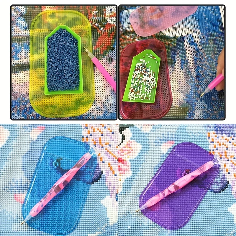 1pc Random color Non-Slip Tools Sticky Pads Anti-Slip Sticky Mat for Diamond Painting DIY Tool Diamonds Tray Holder Idea