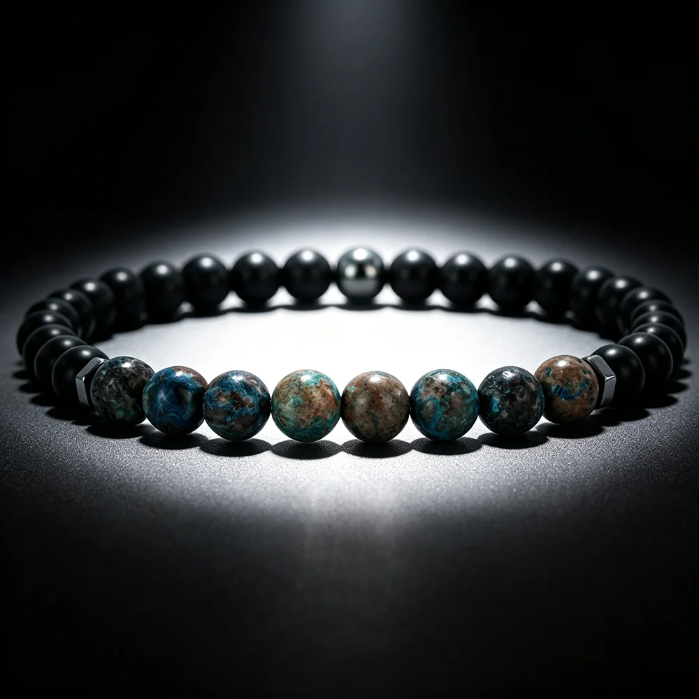 Classic 6mm Natural Stone Beads Bracelet Men Handmade Phoenix Tiger Eyes Strand Braslet Business Charm Homme Versatile Jewelry