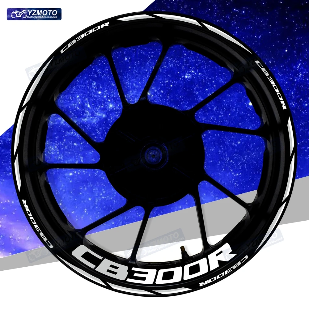 

For Honda CB300R CB 300R Motorcycle 17 Inch Front And Rear Wheel Sticker Hub Decal Reflective Waterproof Decorative Rim Stickers