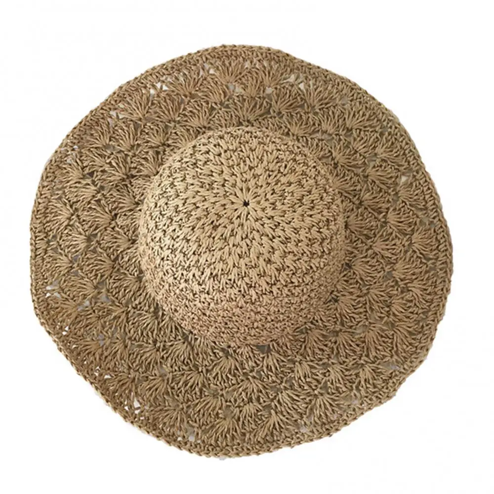 الصيف كبيرة حافة طوي القش قبعة مرنة واسعة حافة قبعة واقية من الشمس Bowknot الشاطئ قبعات قابلة للطي جديد 2019 القبعات للنساء التنزه قبعات