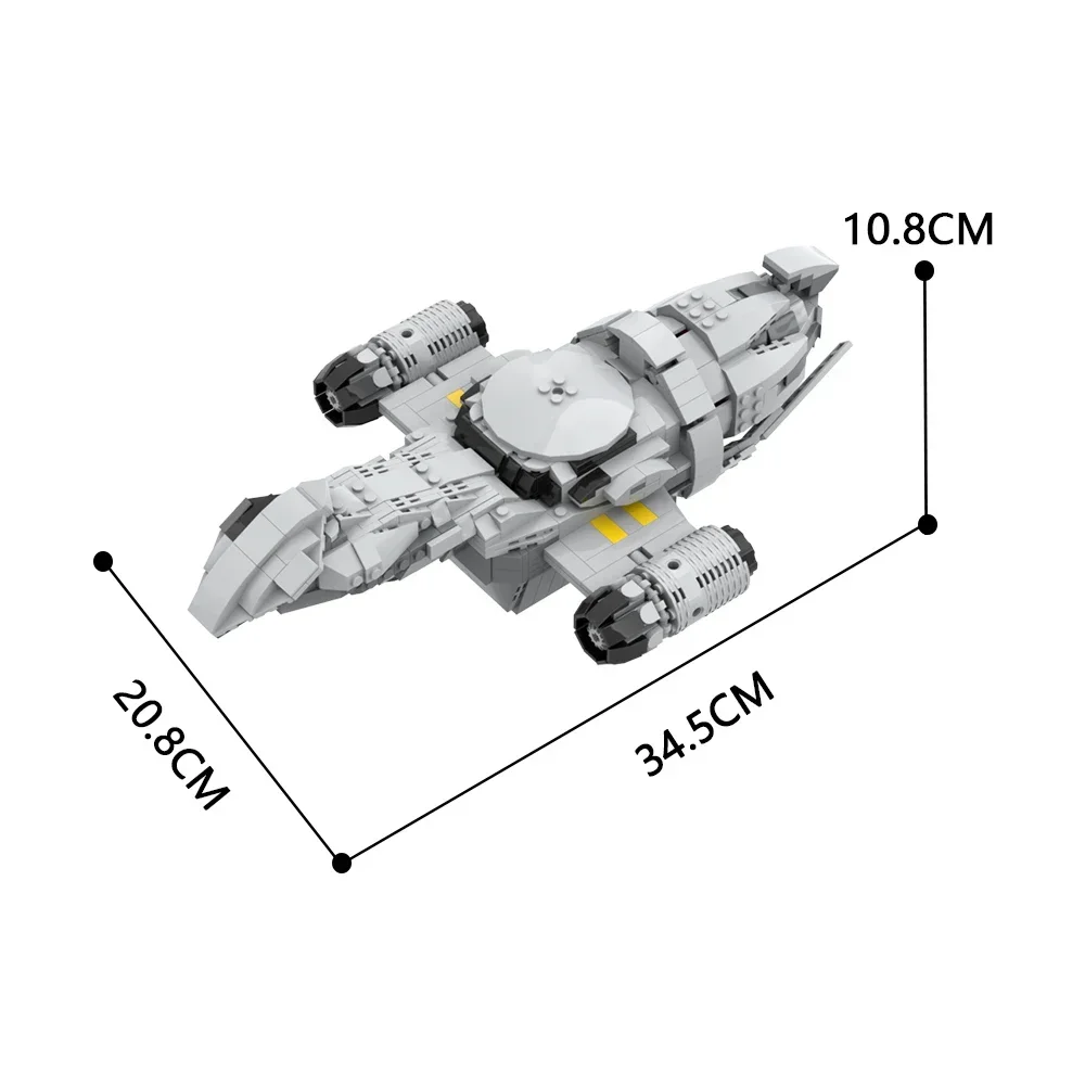 MOC Sci-Fi Spaceship Serenity Fireflyed Tranquility Transport Ship Building Blocks Set for Children Birthday Gifts