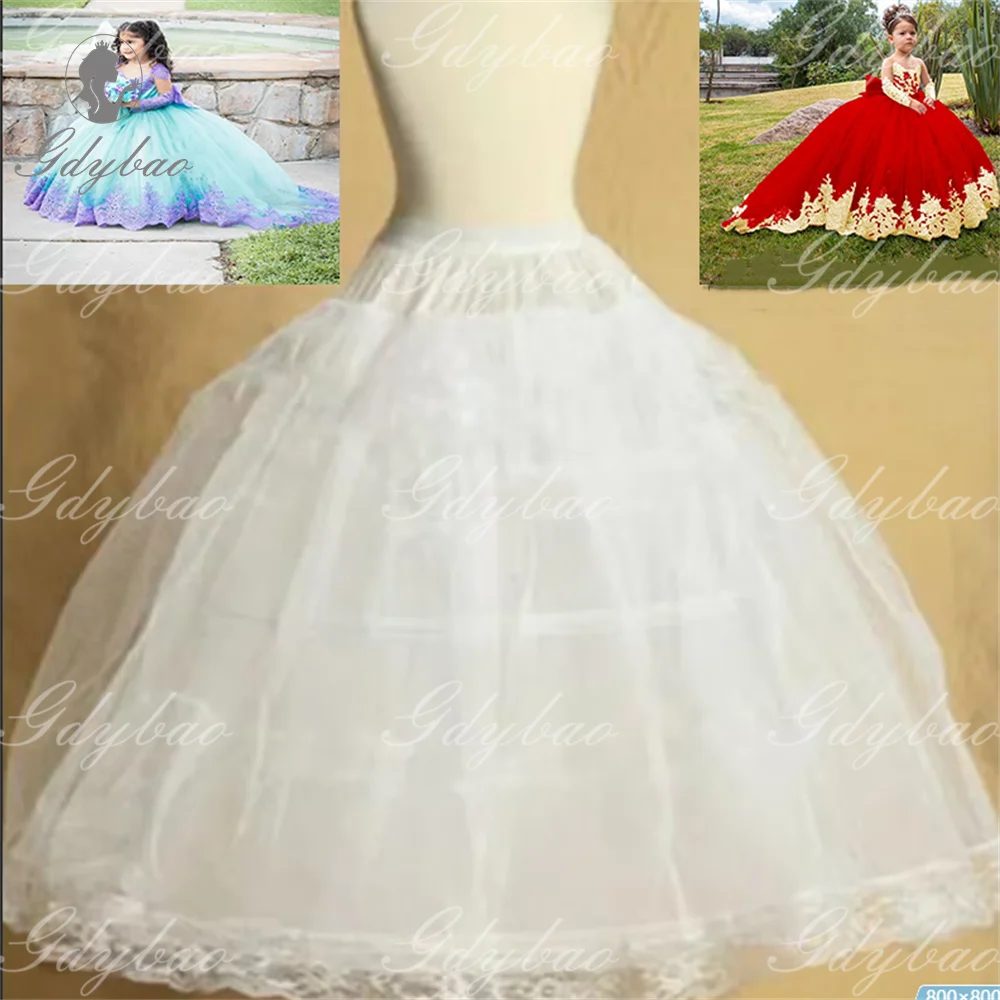 

2 Hoop Petticoats Flower Girls Dresses Kids for Little Crinoline Skirt Beautiful Petticoat Lolita Skirt Underskirt