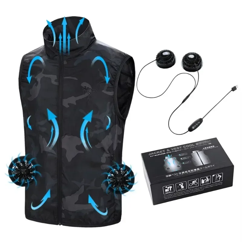 High Quality Wholesale Outdoor Hiking Air Conditioning Cooling Jacket with Fan
