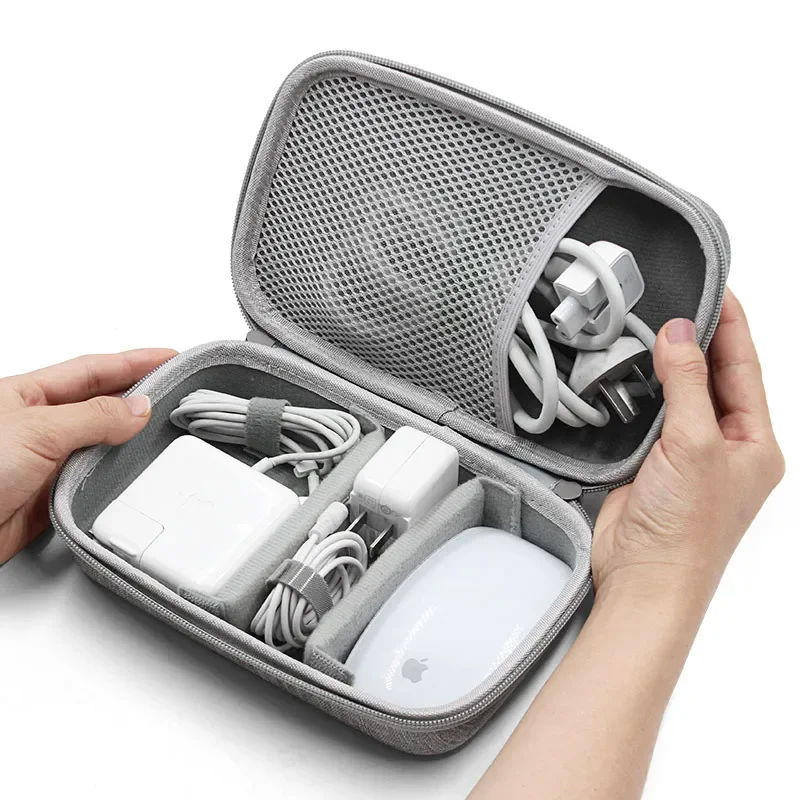 BOONA Headphone Data Cable Storage Bags System Kit Case USB Earphone Wire Pen Power Bank Digital Gadget Devices EVA Zipper Bag