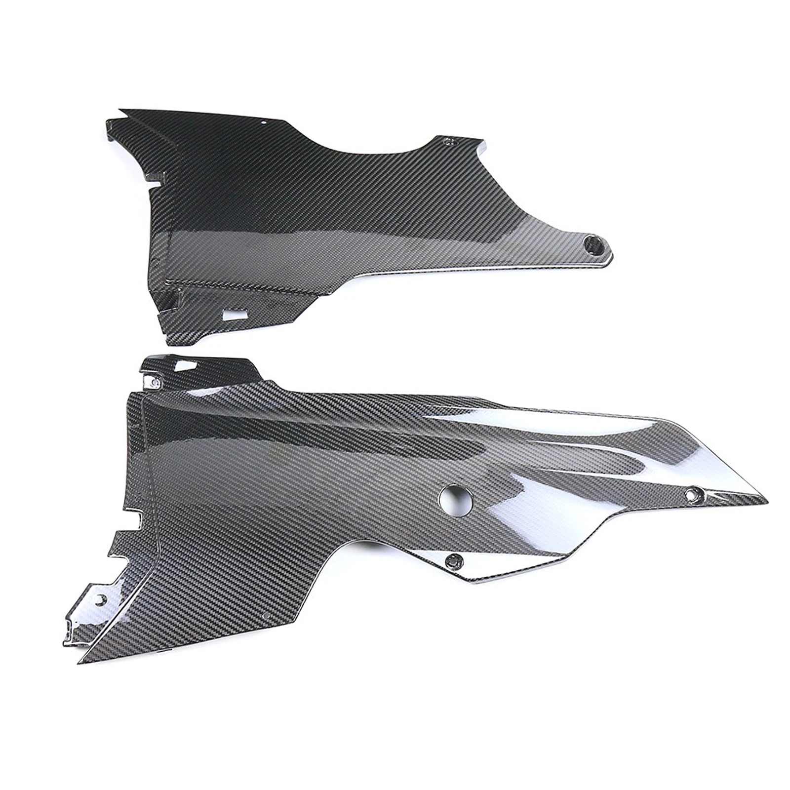 3K Twill Dry Carbon Fiber Motorcycel Lower Side Panel Fairings For Kawasaki ZX10R  2021-2022