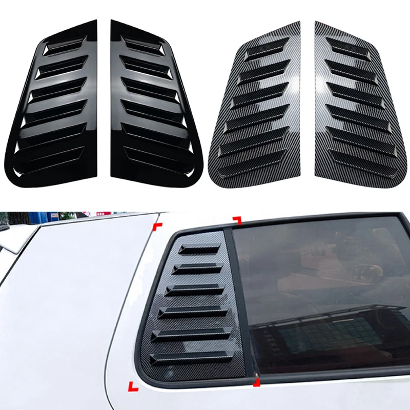 

2 шт. треугольная жалюзи, накладка на окно, наклейка для Volkswagen GOLF 4 MK4 1997-2006, ABS, автомобильные задние жалюзи, декоративные наклейки