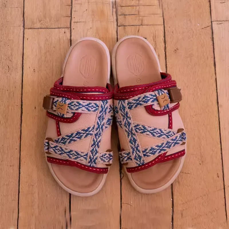 

Кожаные дезодорирующие Лоферы Эдисона Chen VISVIM в том же стиле, пробковые пляжные туфли