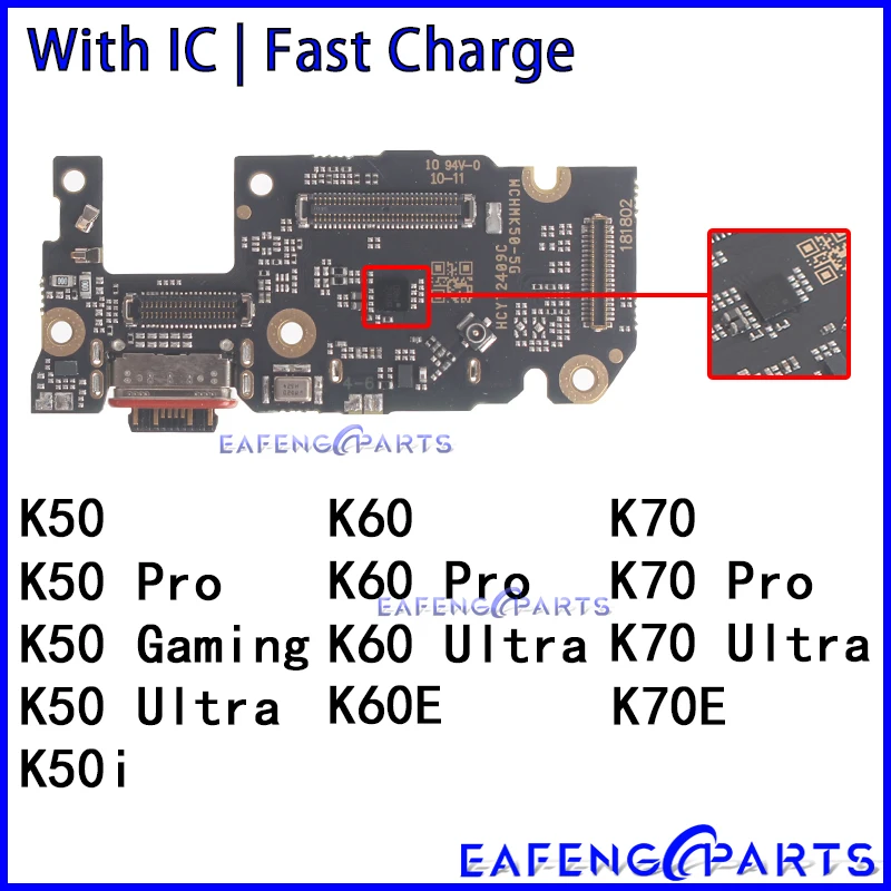 

Charger Connector for Xiaomi Redmi K50 K50i K60 K60E K70 K70E Pro Ultra Gaming Charging Board Flex Ports Module Usb Dock