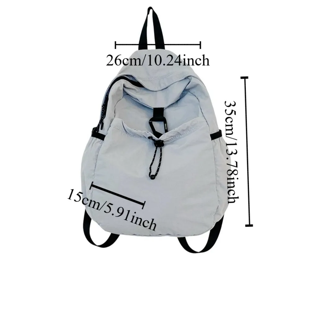 Sac à dos en nylon de grande capacité avec cordon de proximité, plissé, imperméable, léger, double initié, sac à dos de sport en polyester