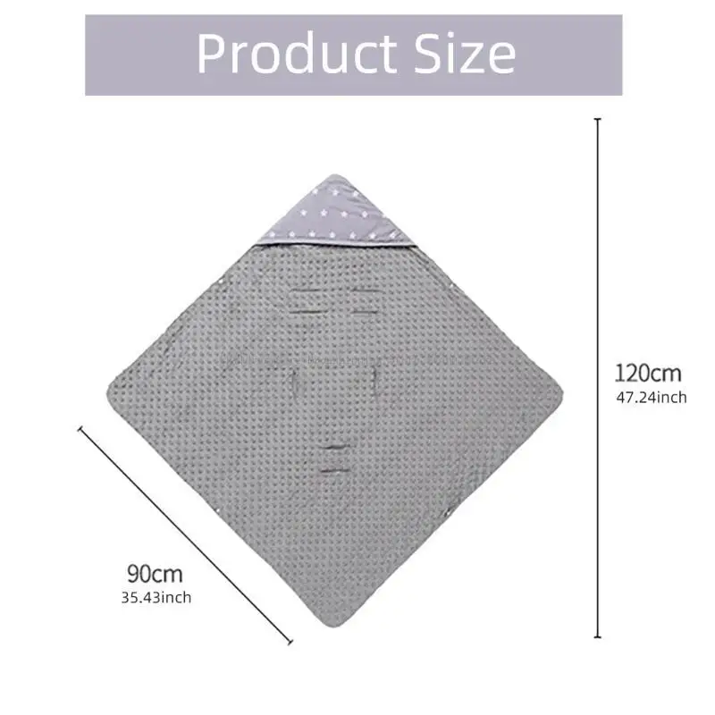 Cobertor acolchoado algodão macio e respirável para carrinhos bebê