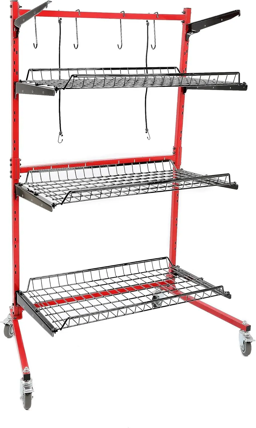 Universal Auto Body Rolling Parts Storage Rack for Repair Shops Garages Heavy Duty Steel Powder Coated Car Part Cart