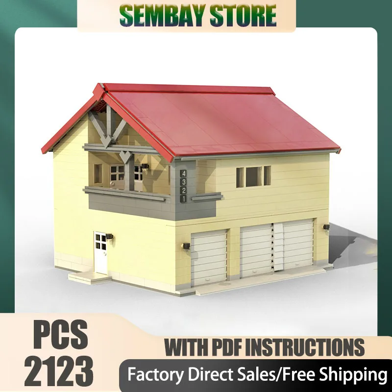 Moc Mattoni da costruzione Accessorio modulare Unità Dwelling su modello di garage Blocchi tecnologici Regali di costruzione di giocattoli fai da te di Natale