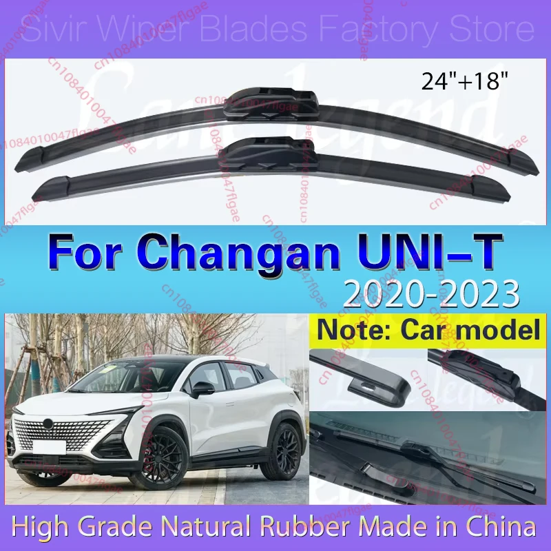 

Car Front Wiper Blades For Changan UNI-T UNI T 2020 2021 2022 2023 Windshield Windscreen Window U J Hook 24"+18" Car Accessories