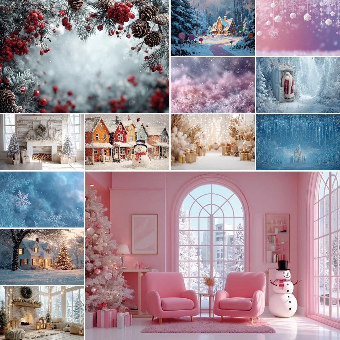 

MOON.QG Christmas New Year Photography Backgrounds Fireplace House Gifts Backdrop Photozone Photography Accessories Photobooth
