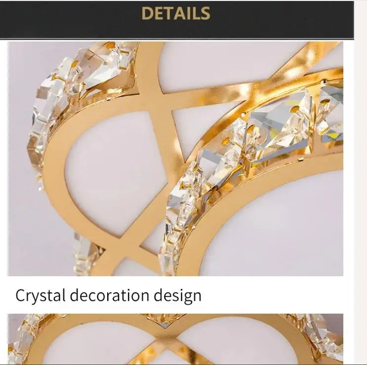 

Modern Fashion Flower LED Crystal Ceiling Lamps Gold Plafonnier Corridor Lustre Corridor Balcony Entrance Lighting Room Decor