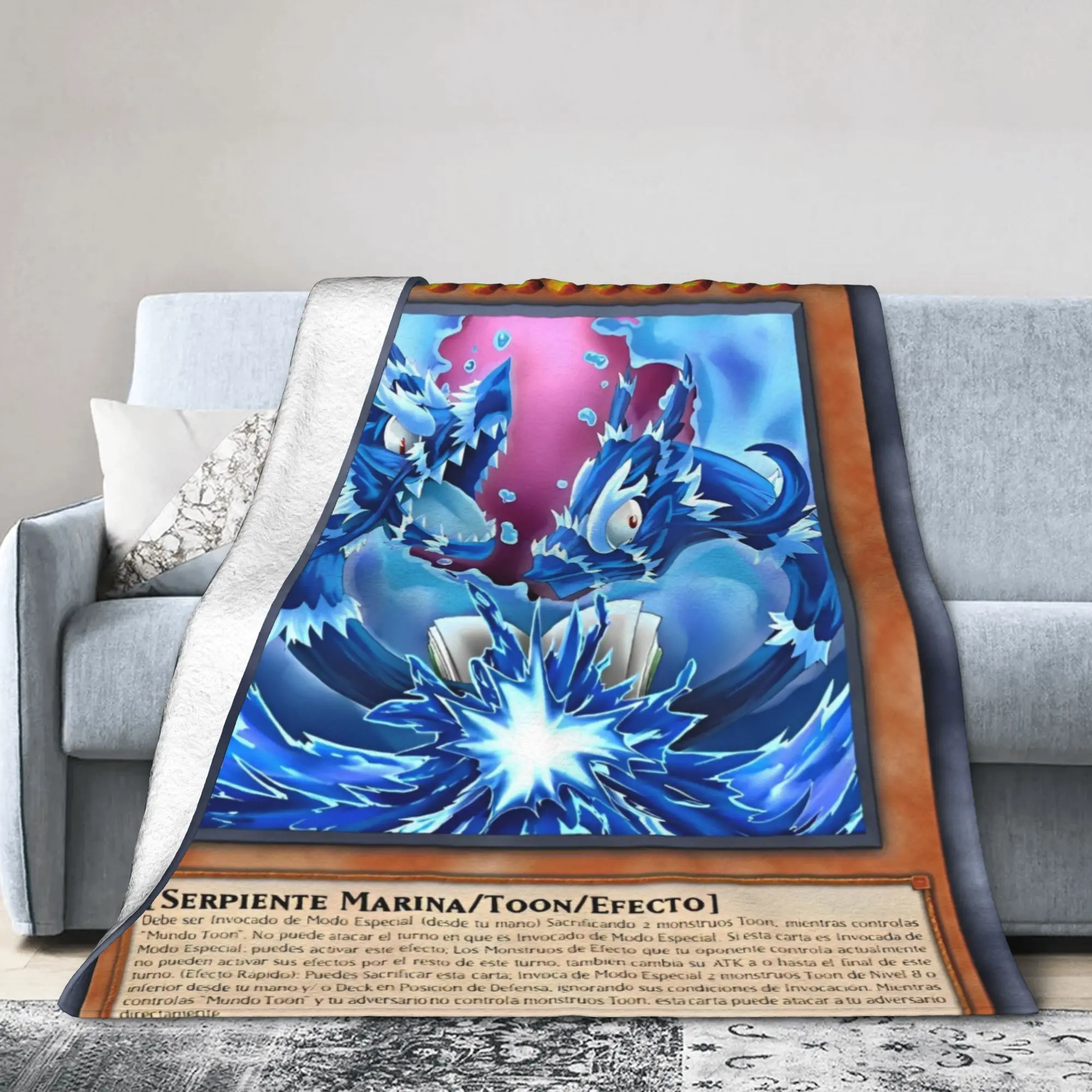 Yu Gi Oh Card Anime Fleece Blanket  Custom Throw Blanket for Home Hotel Sofa  150*125cm Rug Piece