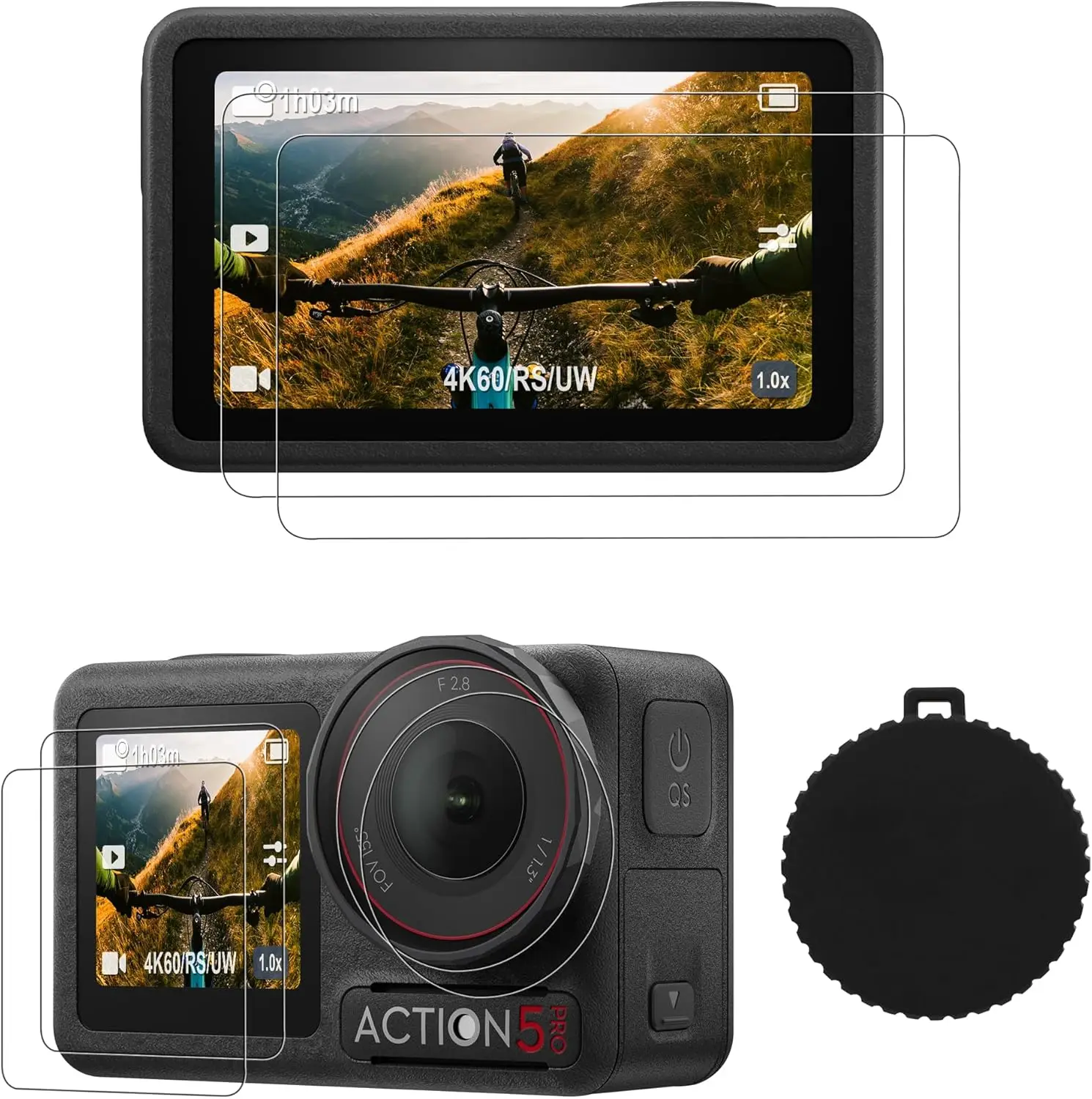 DJI Osmo Action 5 Pro  Accessories Kit Storage Case Silicone Case Screen Protector for DJI Action 5 Pro Accessories