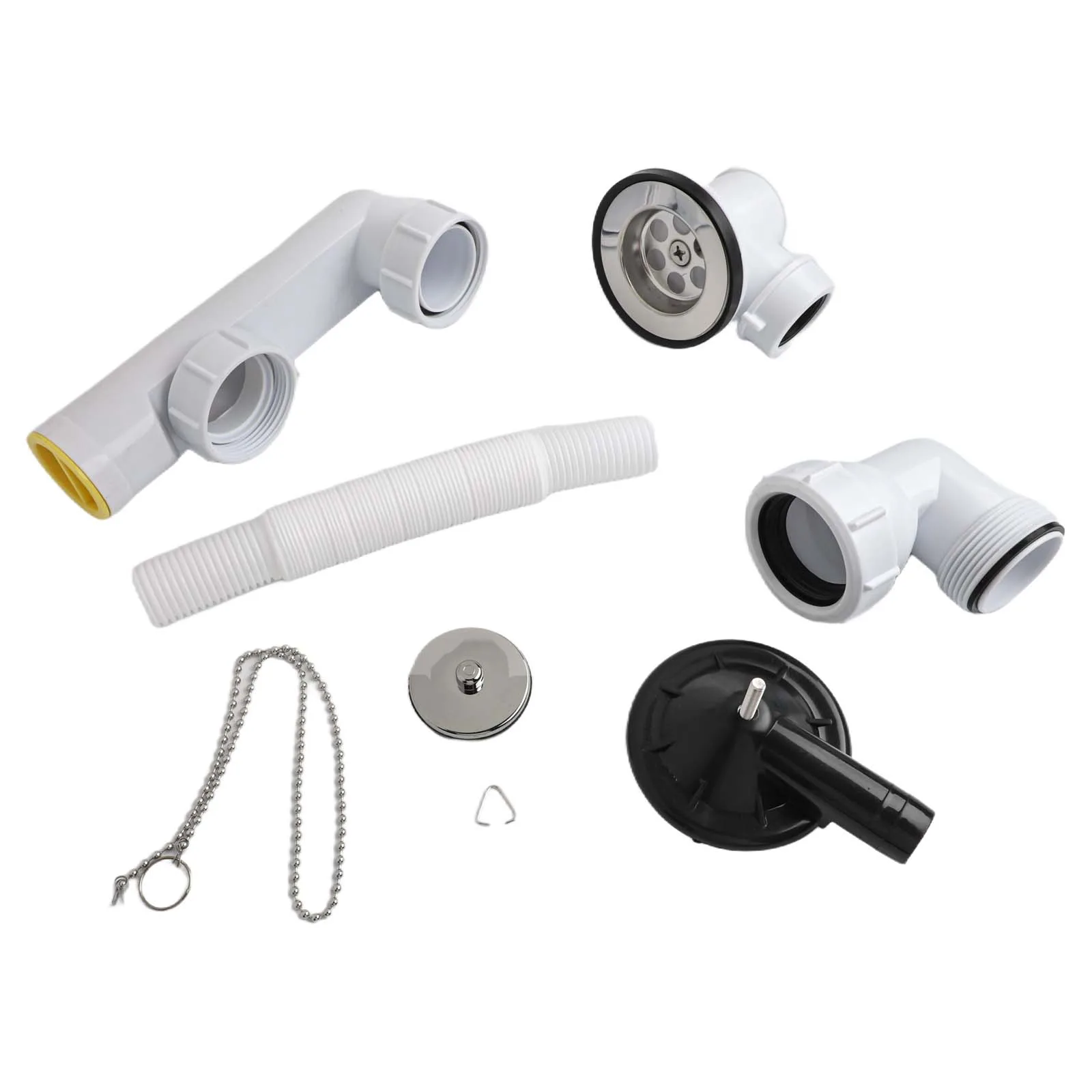 

For Bathtubs Easy Installation Bathtub Waste Kit Bathroom Renovation Easy Installation Kit 40mm Wall Drain Clean Modern Look