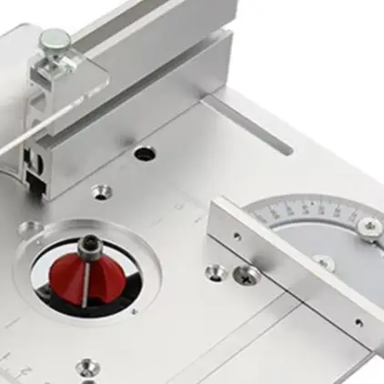 Aluminum Router Table Insert Plate 240x200x5mm CNC Anodized For Wood Trimming Machine With 85x85mm Or 60x70mm Screw Hole