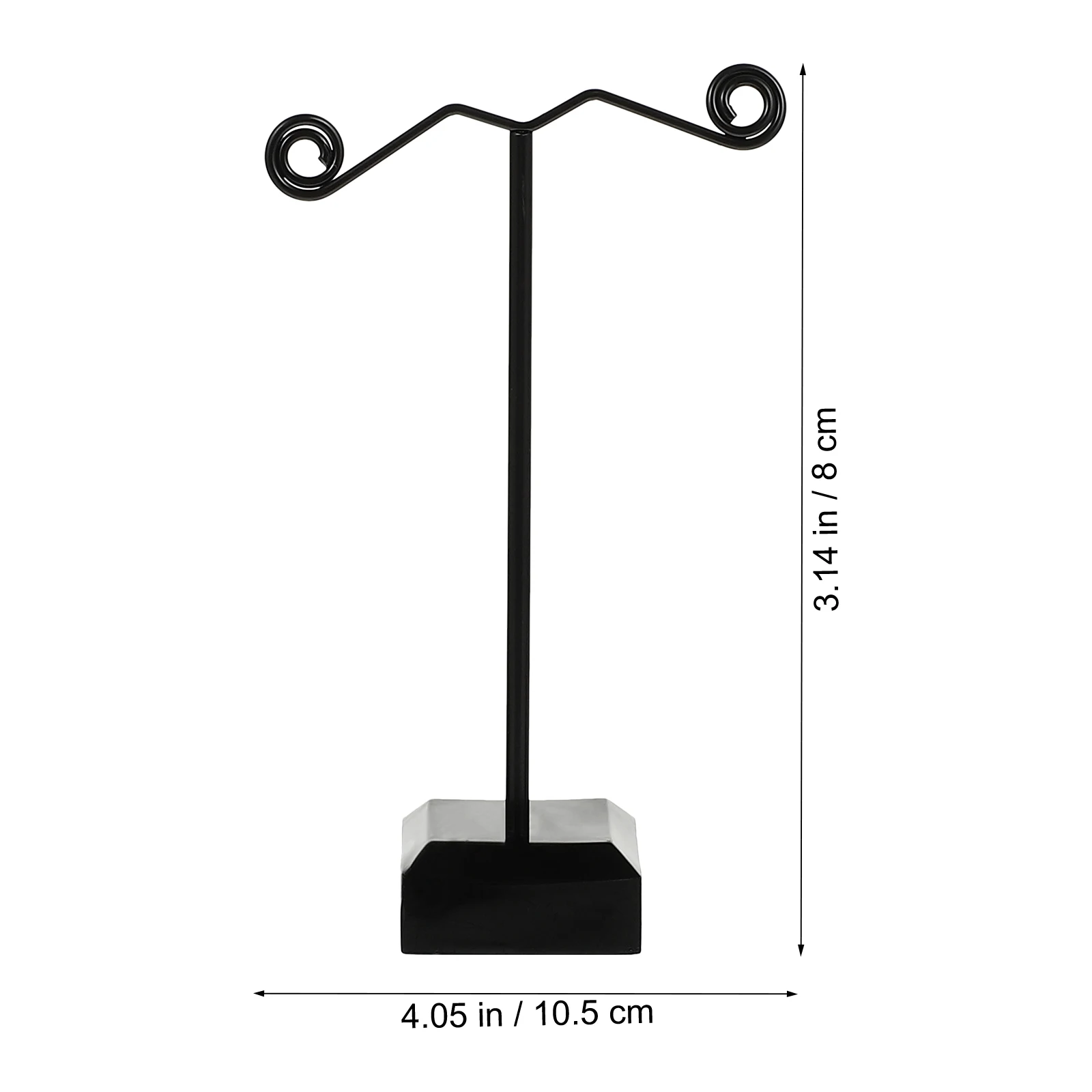

3 pcs Black Acrylic Earrings Holder Organizer Display Stand For Stud Dangle T Sizes Classic Design Home Commercial Use