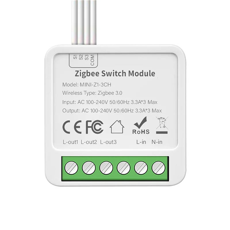 N11R 3-Way On/Off Switch Graffiti Smart Zigbee Smart 3-Way On/Off Switch Mini Concealed Box Switch