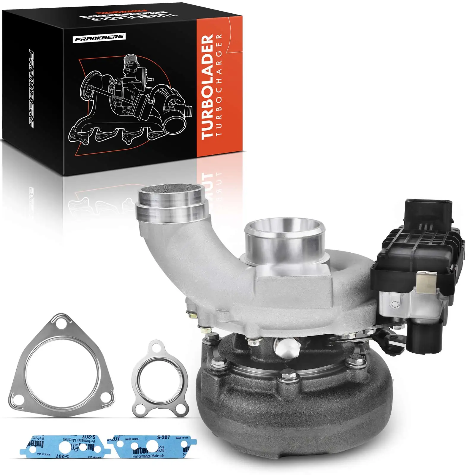 Frankberg 1x Uitlaat turbolader voor Mercedes-Benz W203 W204 S203 S204 C209 A209 C219 W211 S211 W461 W463 001 TC17815000 05179566AB
