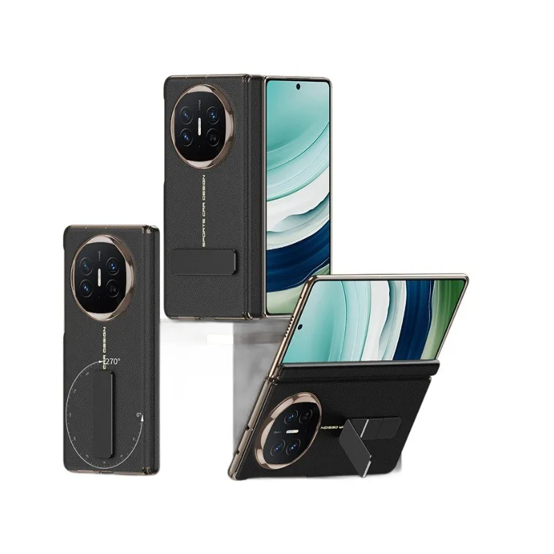 حافظة لهاتف هواوي ميت X6 ميت اكس 6 جلد مطلي بالكهرباء 270 °   غطاء غلاف قابل للطي بحامل دوران