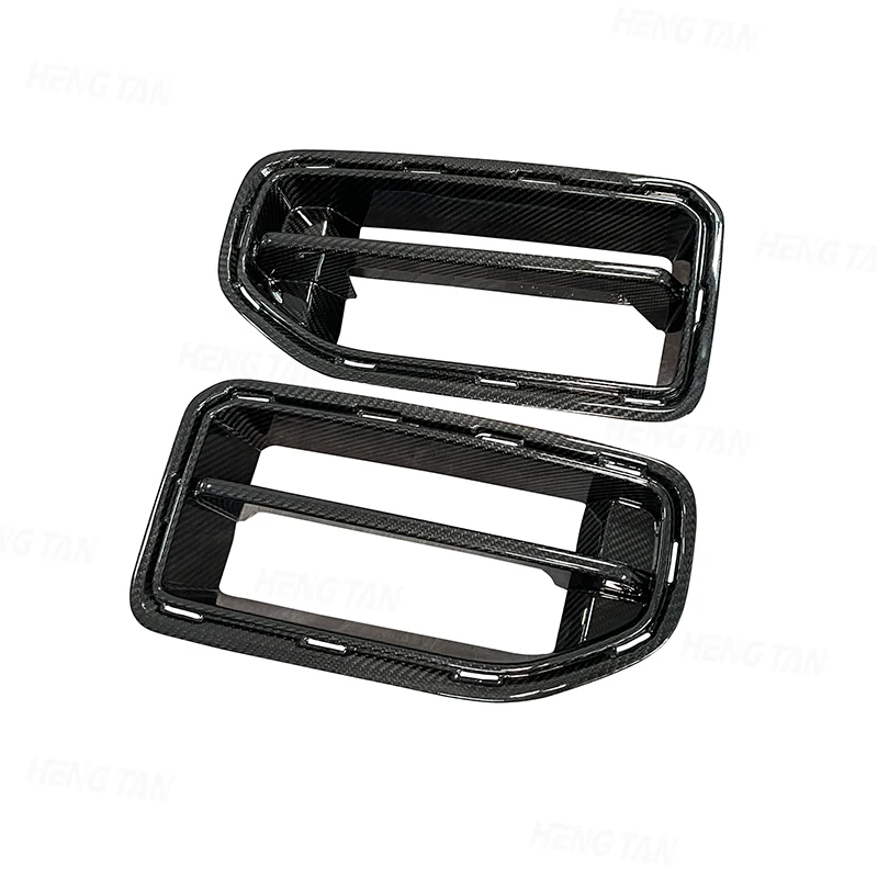 For BMW M2 G87 2-Door 2023+ Dry Carbon Fiber Front Intake Grille Air Vent Cover Trim Foglamp Mesh Frame Car Accessories