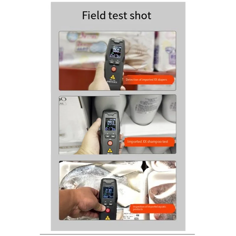 

Nuclear Radiation Tester Plastic 0.01Usv/H-9999Usv/H Detection Range 48Kev-3.0Mev Energy Portable Safety Monitor For Home Use
