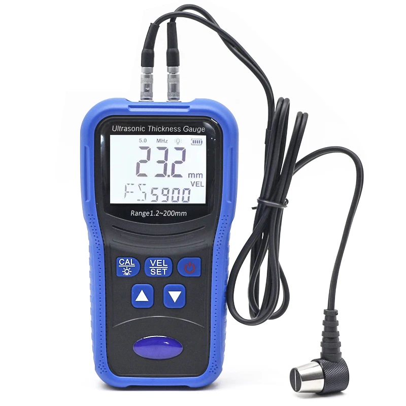 TM130D Industrial digital ultrasonic thickness gauges / steel, metal, plastic, ceramics, glass, etc. range from 1.2 to 200mm