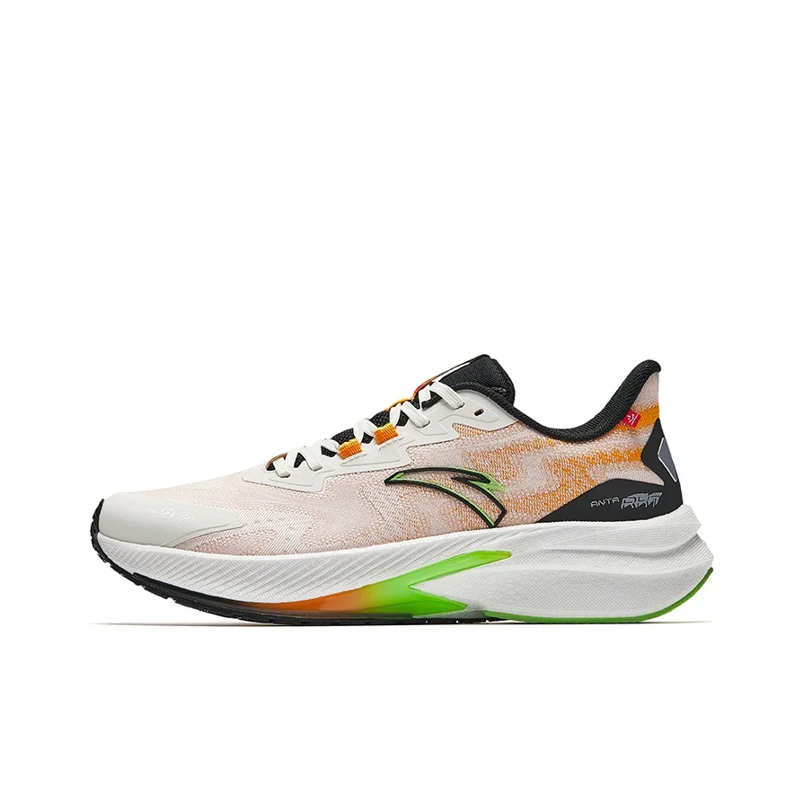 ANTA Rocket 5.0 Running Shoes Men's Low Top Ivory White / Sunrise Orange / Basic Black 912445503-1