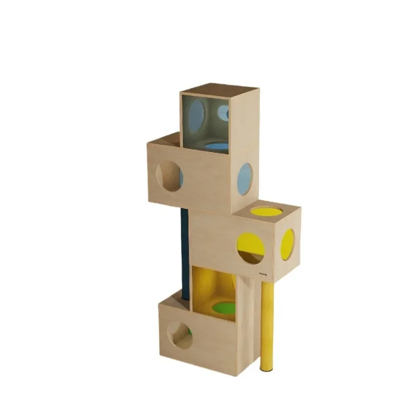 Cat climbing frame solid wood, large frame nest integrated bird watching platform