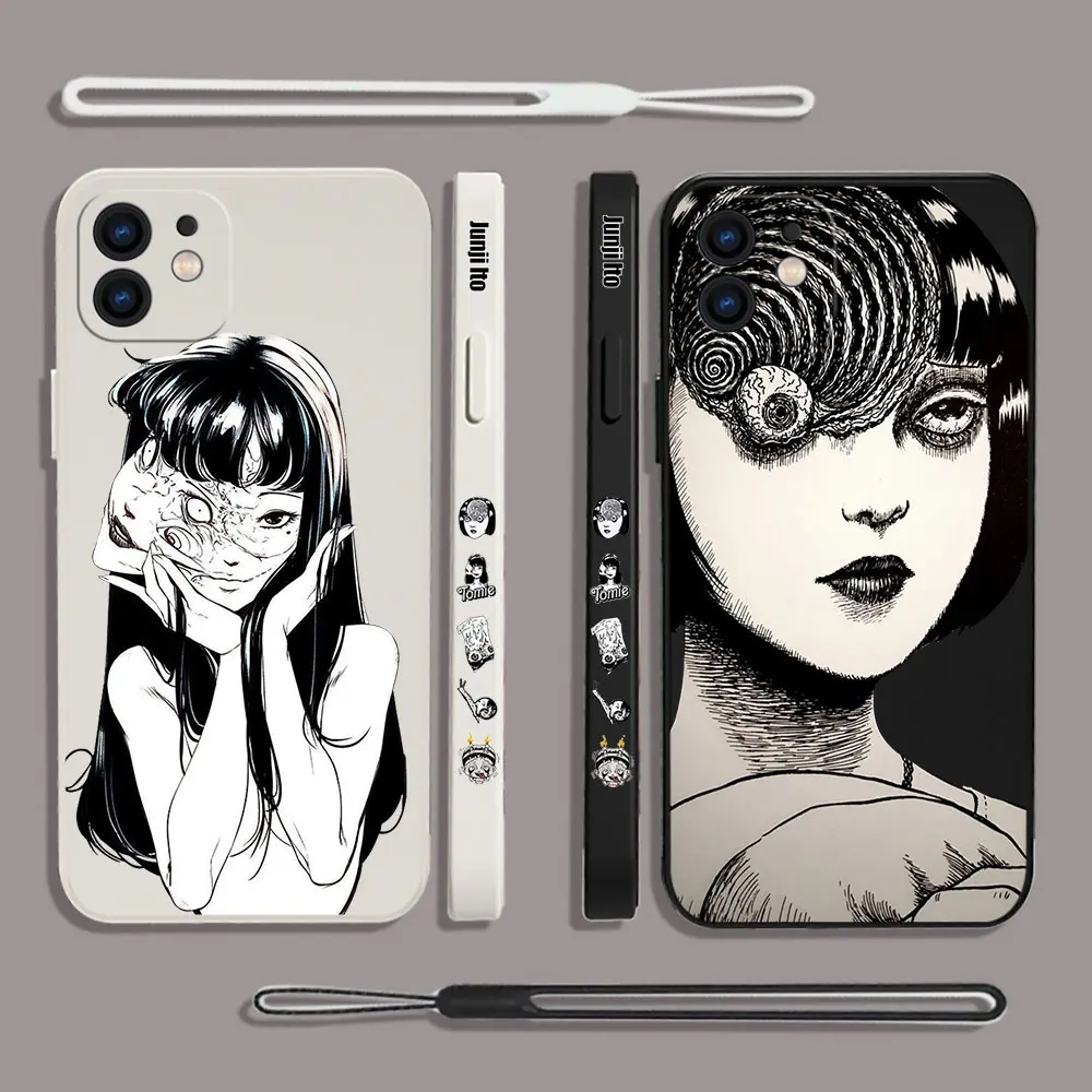 Junji Ito Terror Horror Phone Case For Xiaomi Poco M5 X5 F5 F4 X4 M4 F3 X3 M3 F2 X2 Pro C40 4G 5G GT Liquid Silicone Cover