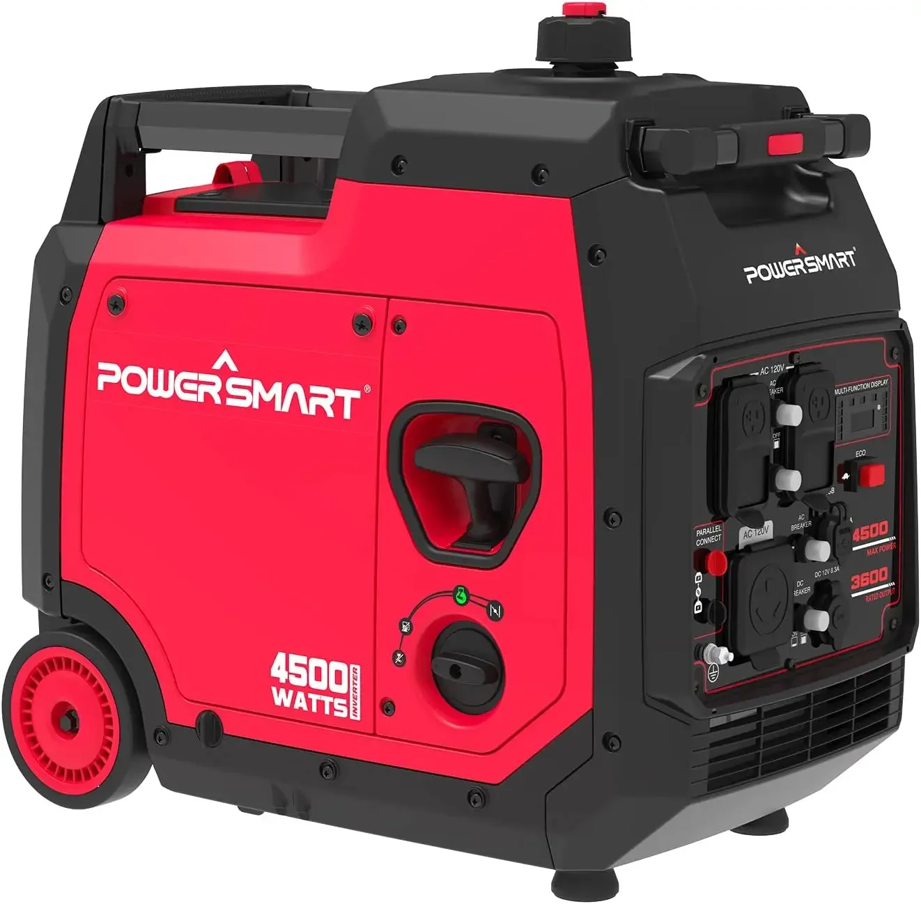 Portable Generator - Gas Inverter Generator 4500 Watt, RV Ready Outdoor Generator, Parallel Capability, Super Quiet Generator