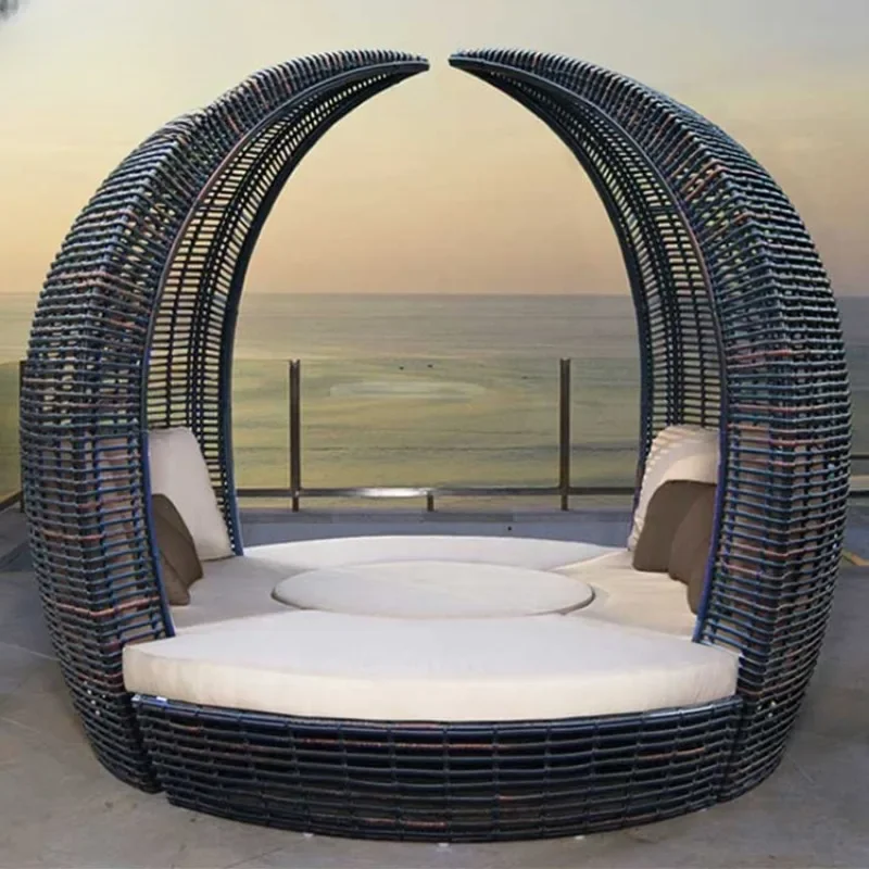 5 Star Hotel furniture bubble family party garden rattan lounge chair outdoor