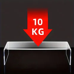 Transparent acrylic U-shaped display stand - multifunctional home office decoration height increasing use