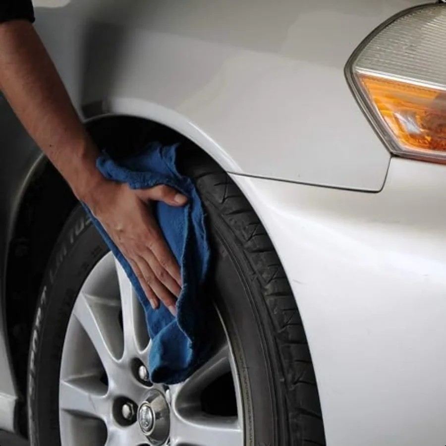 Premium Cotton Shop Towels 14x12 125 Pack Reusable Cleaning Shop Rags for Automobiles Industries Garage and Homes (Blue)