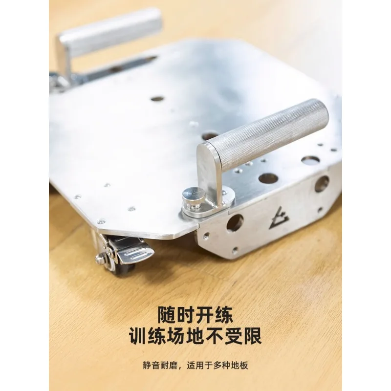 Stainless Steel Multifunctional Abdominal Plate Universal Wheel Fitness Silent Slide Abdominal Core Strength Training Equipment