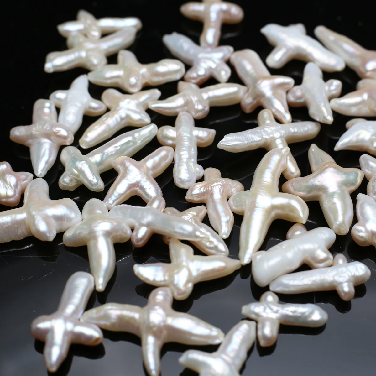 Natural Freshwater Pearl Shaped Cross Gift Exquisite Size 20x30mm for Jewelry Making DIY Earrings Necklace Bracelet Accessory