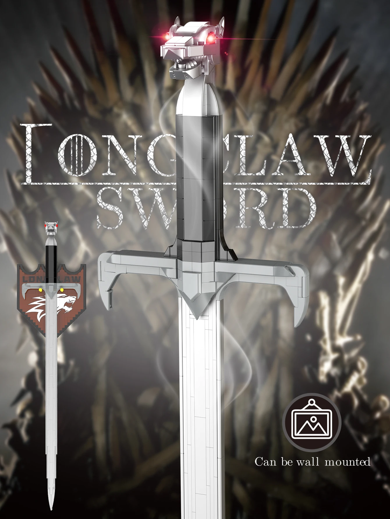

Long claw sword building blocks toy, immersive restoration of classic swords
