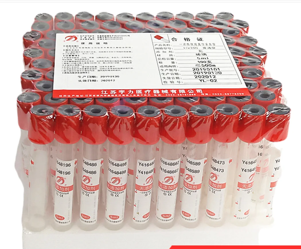 

100pcs/lot 3ml 5ml 10ml Disposable Glass Vacuum No Anticoagulant Vacuum Blood Collection Tube Vacutainer