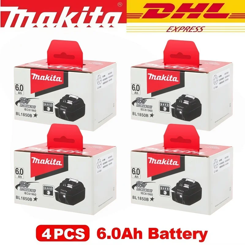 Batterie au lithium de remplacement 100% authentique 18V Makita 6Ah BL1840 BL1830B BL1850B