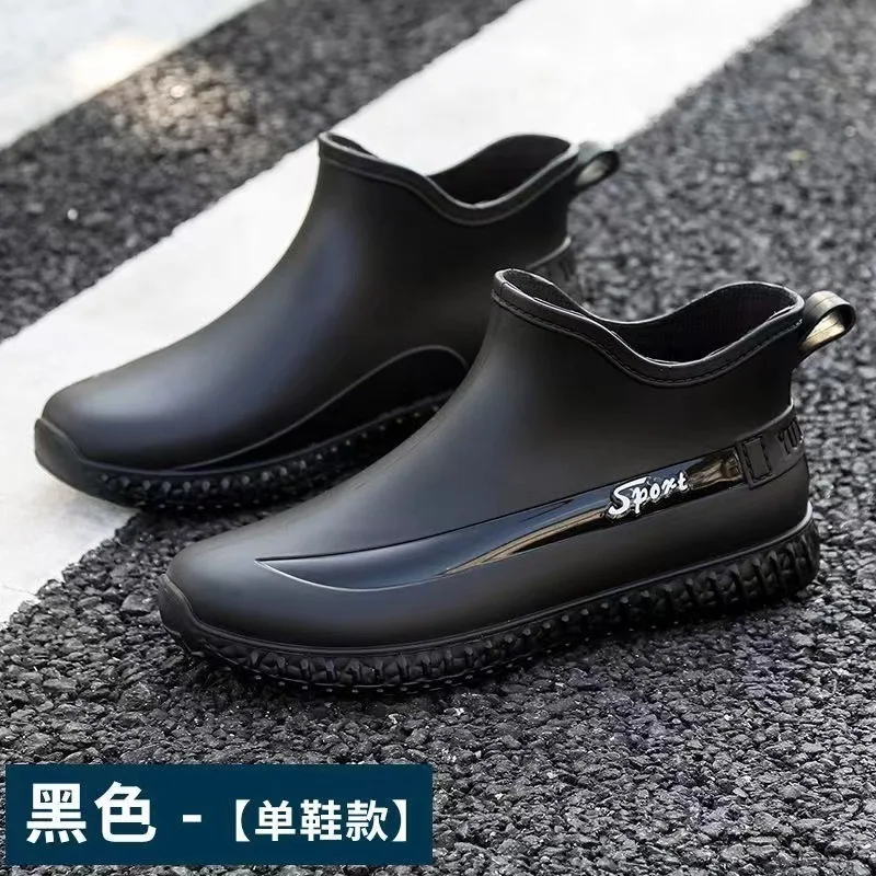 Men Rain Shoes Plus Velvet Keep Warm Middle Barrel Comfortable Wear-Resistant Non-slip Fashion Wild Water Proof Winter Main Push