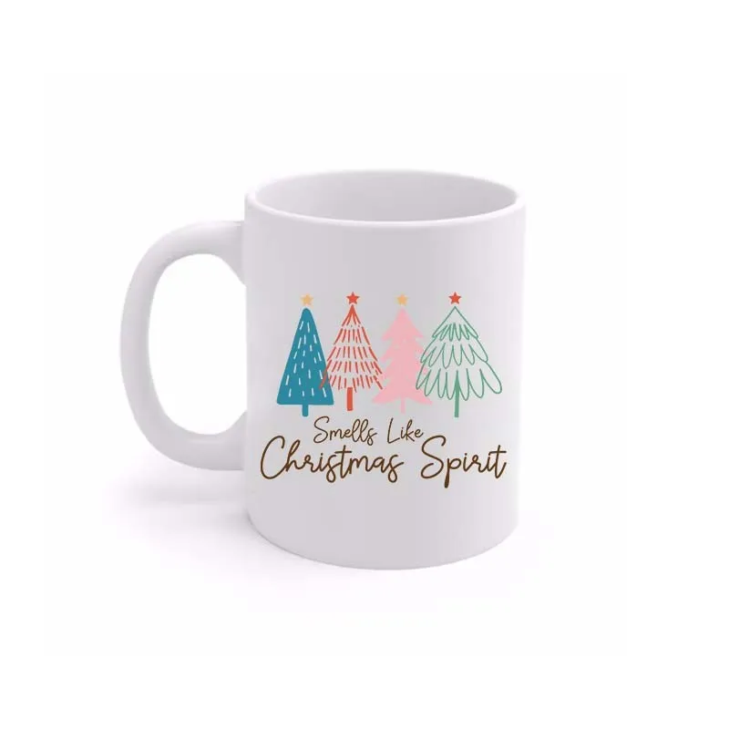 6Pcs Christmas Tree UV DTF 3 Cartoon Transfer Sticker Colorful Durable Waterproof Wraps Cup Mug Coffee Cup Decals