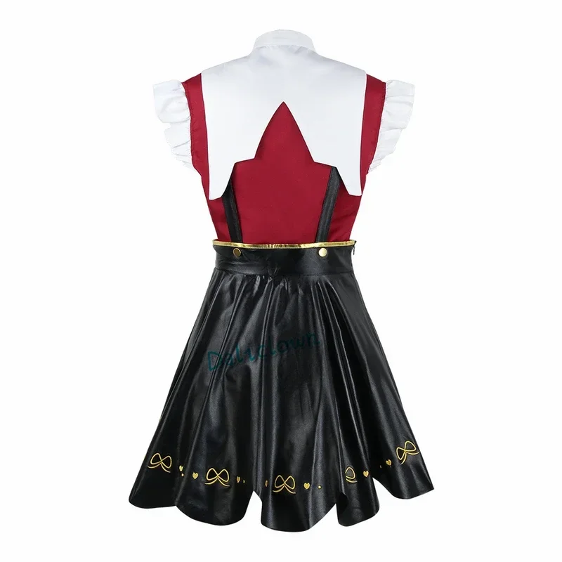 Needy Girl Overdose Black Faux Leather Skirt Wig Animal JK Uniform White AbySS KAngel Ame Chan Cosplay Costu MN12