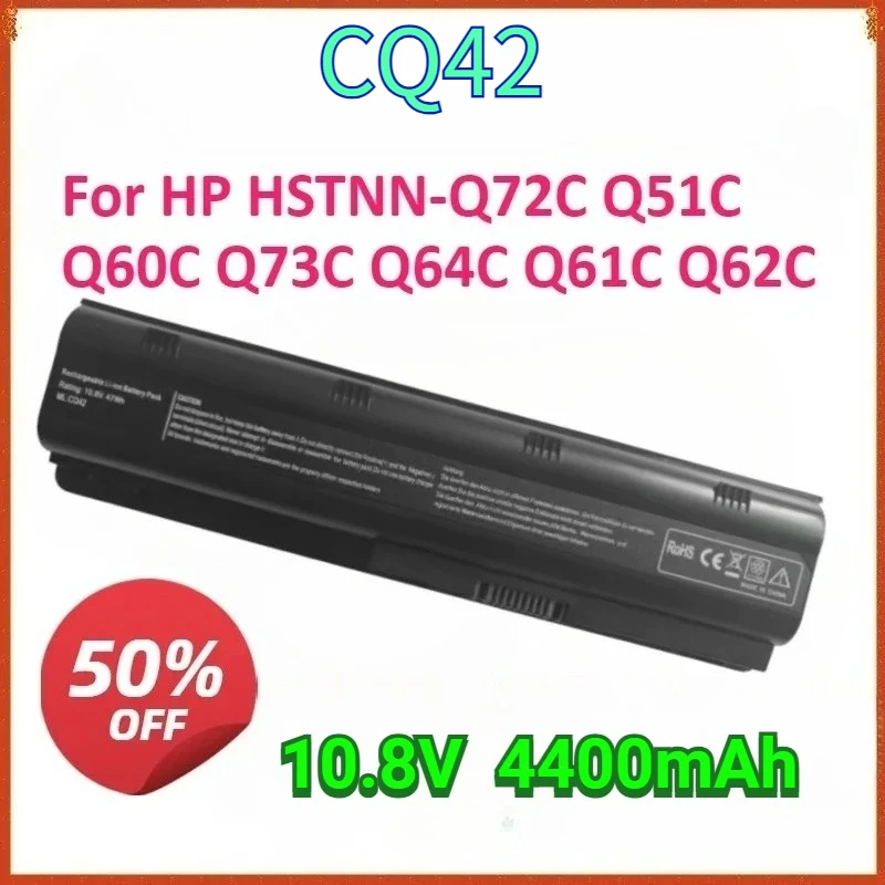 

For 4400mAh 11.1V HSTNN-CBOX HSTNN-Q60C 586006-321 Laptop Replaceable Battery for HP HSTNN-Q72C Q51C Q60C Q73C Q64C Q61C Q62C