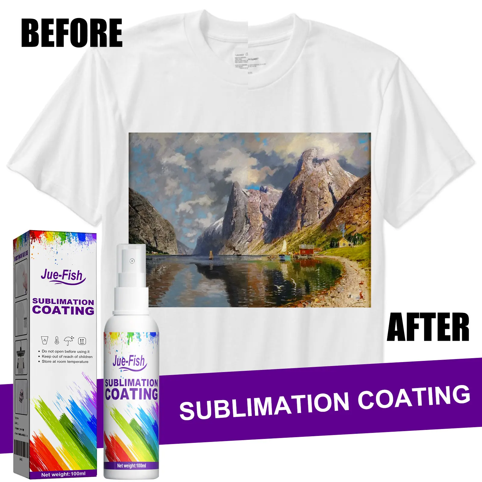 Sublimation Coating Spray,Multi‑Surface Heat Press Sublimation Spray for Garment,Strong Adhesion Scuff‑Resistant Stain‑Resistant
